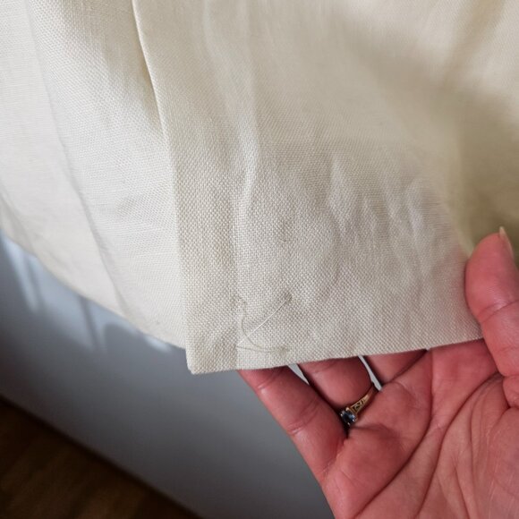 Massimo Dutti 100% Linen Blazer Sz 6 Off White Cream  Ecru Oversize - Picture 13 of 13